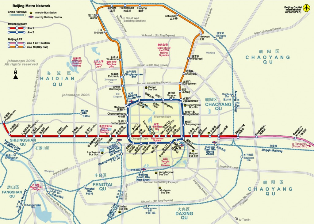Beijing Metro Route Map