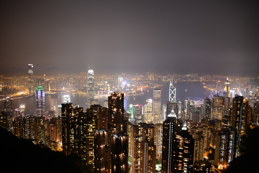 Hong Kong Victoria Peak at Night