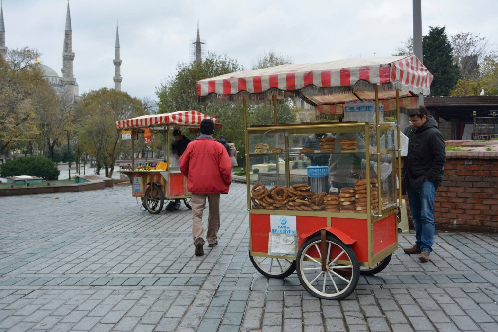 Simit Vendors on the Street