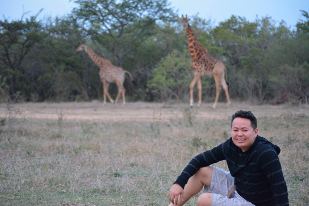 Charles Huang on a private reserve in Kruger National Park, where ground tour is allowed