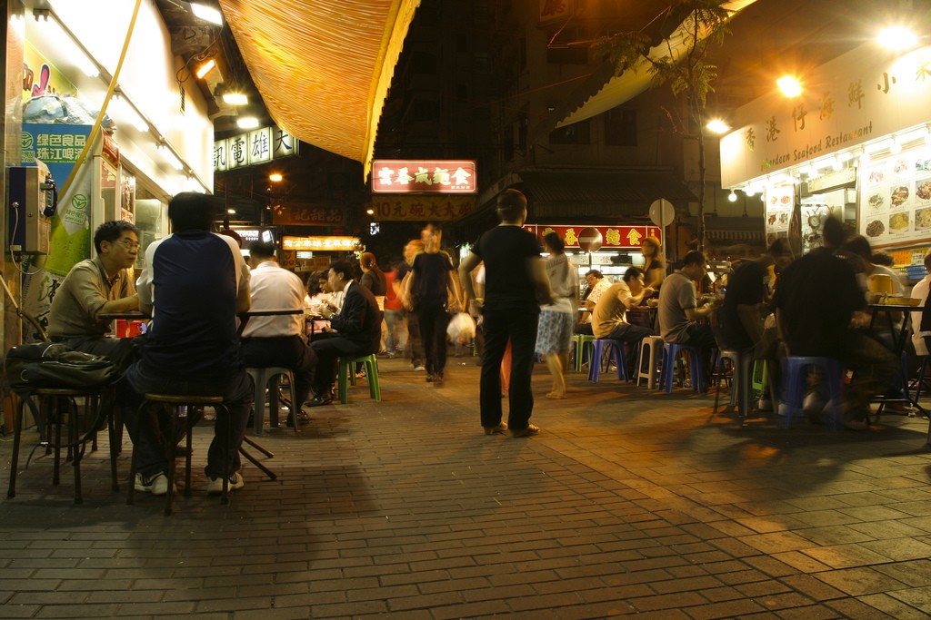 Seafood Street Food on Temple Street in Hong Kong