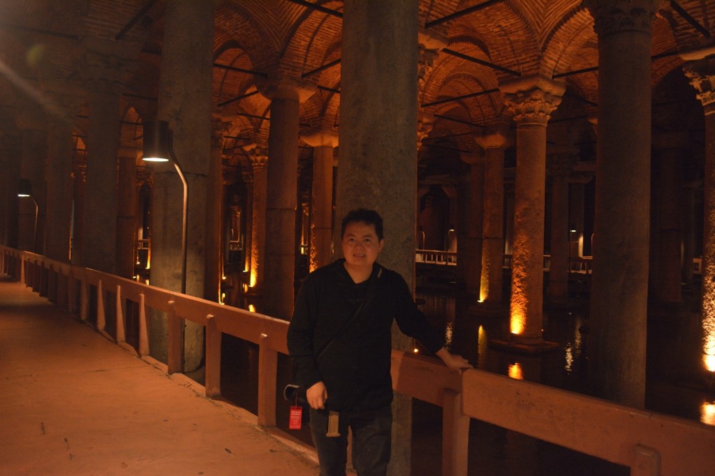 Charles inside the underground Basilica Cistern