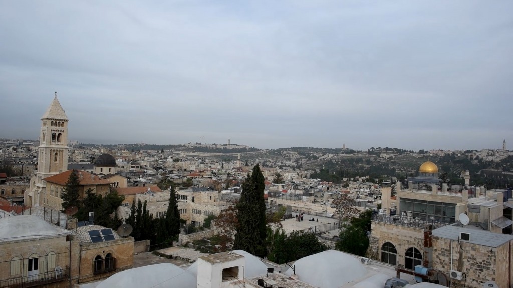 360 View of Jerusalem from Rooftop Patio