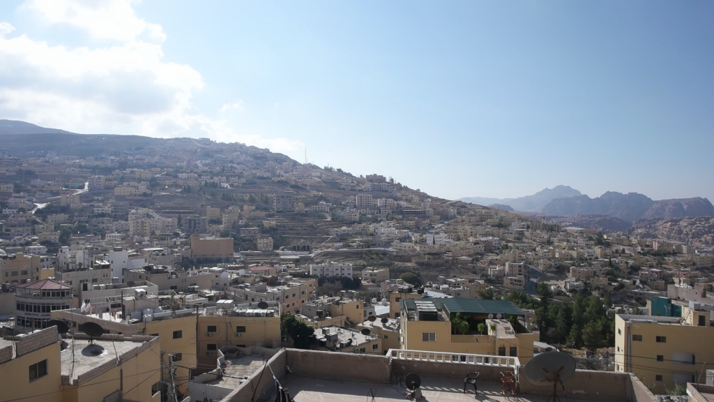 View of Downtown Wadi Musa and Petra from outdoor patio