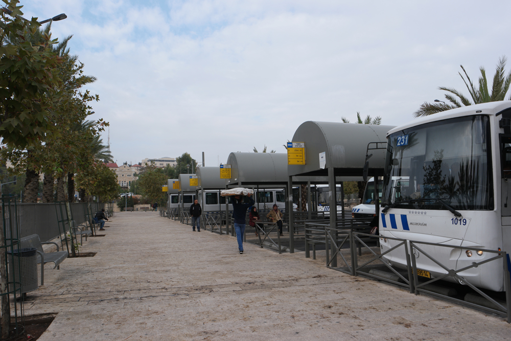 East Jerusalem Central Bus Station, across from Damascus Gate. Blue Marked Buses goes to Bethlehem