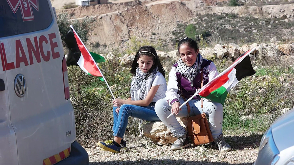 Young Peaceful Protesters in Bi'lin