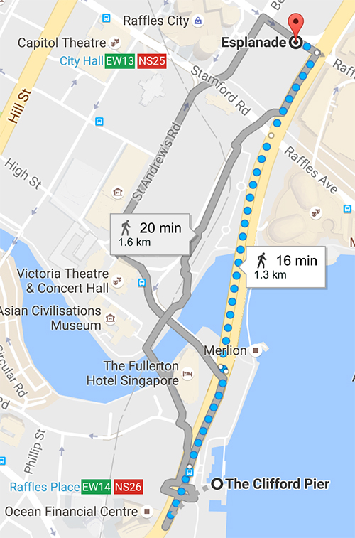 Directions to the Theatres on the Bay via Esplanade Drive
